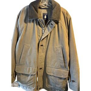 Roundtree & Yorke Outdoors Mens L Gray Long Sleeve Full Zip Lined Polyester Coat